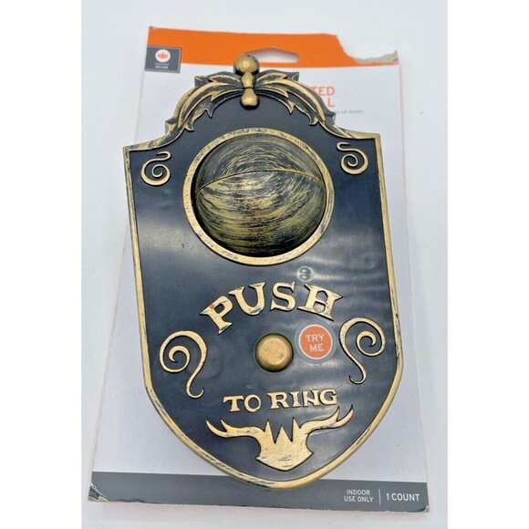 Haunted House Halloween Animated Eyeball Ringing Doorbell- Light, Sound, Motion - Picture 6 of 9